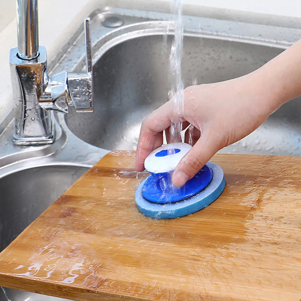 

Cleaning Kitchen Scrub Non-Scratch Scouring Pad Dish Washing Utensil Storage Pallet Handle For Dishes Pots Pans Bowls Cups