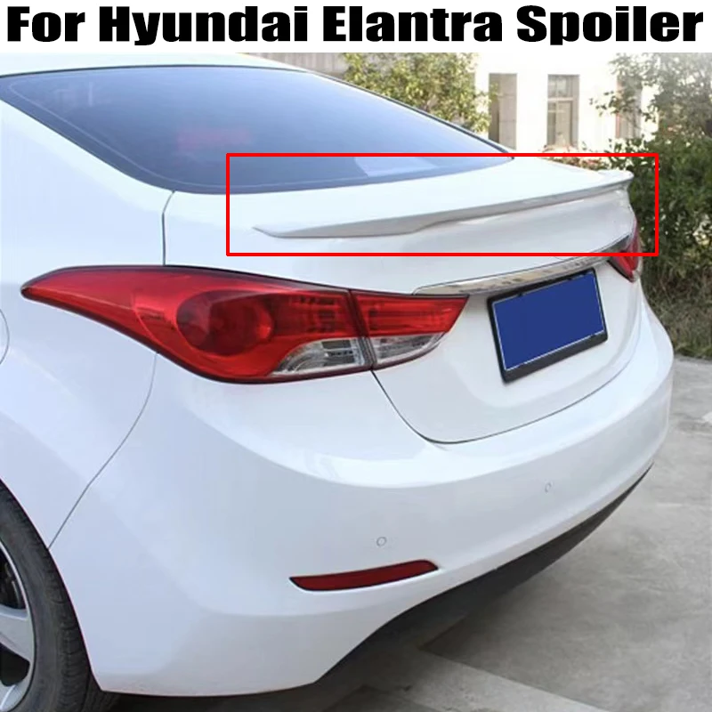 

For Hyundai Elantra Rear Spoiler 2012 2013 2014 2015 2016 ABS Plastics Car Rear trunk cover wings spoiler Airfoil Accessorie