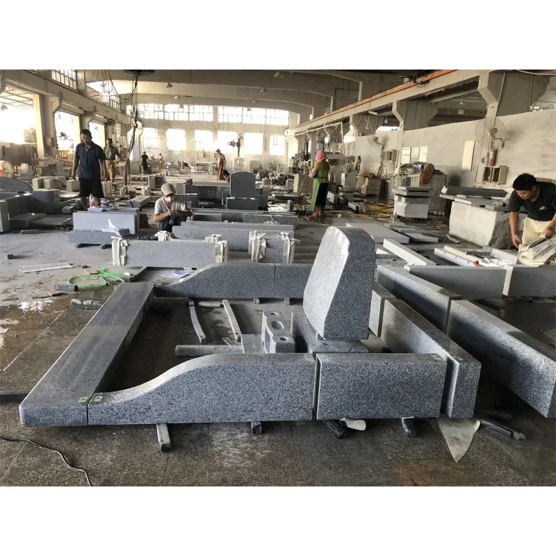 Customization Chinese Factory Price Grey Granite Tombstones and Monuments Polished Surface Headstone for Cemetery Memorial Use
