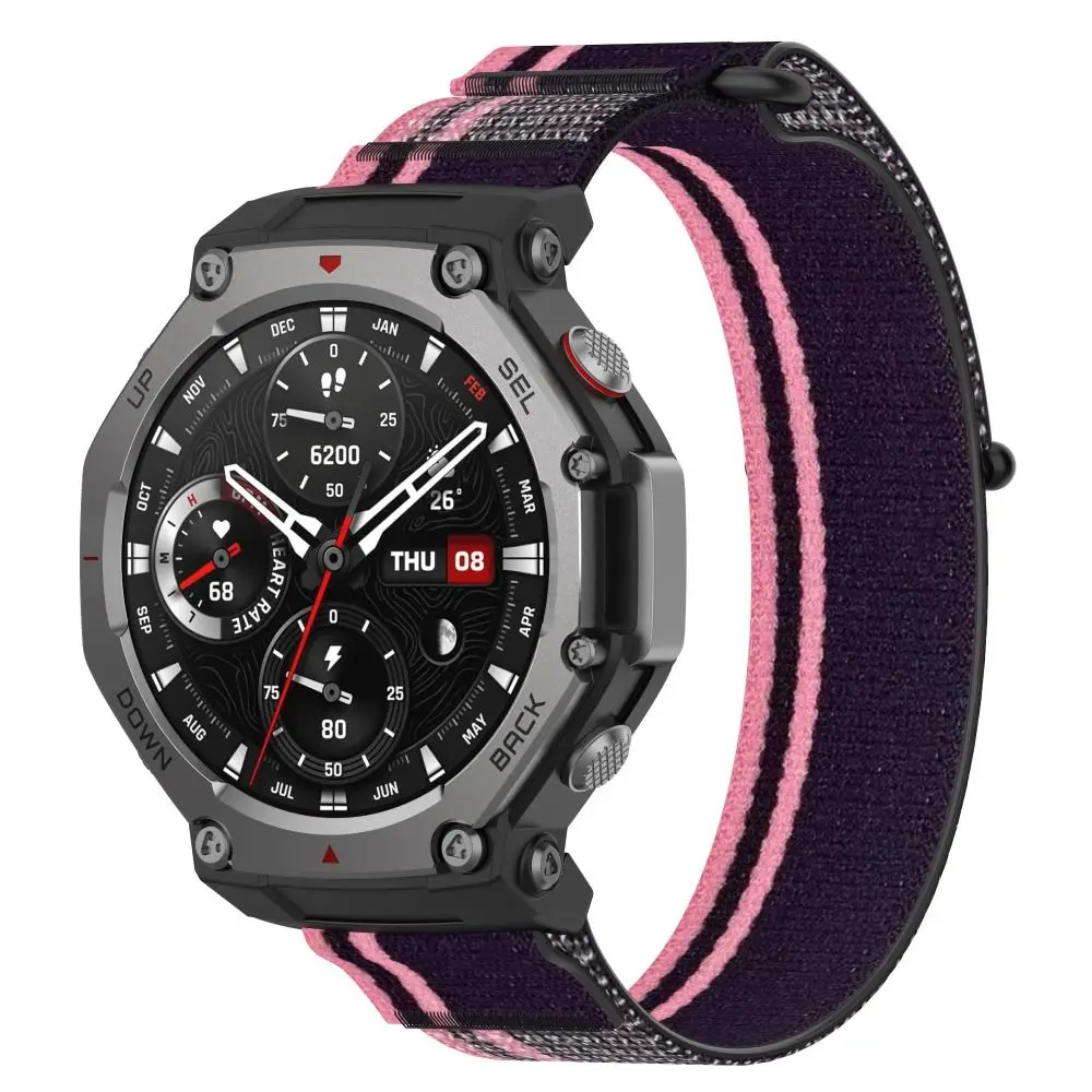 Soft Replacement Nylon Loop Strap Elastic Adjustable Watch Bracelet Accessories Wristband for Amazfit T-Rex 3 Smart Watch