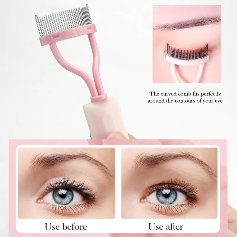 Eyelash Curler Set 1/2/3 Pcs Stainless Steel Eyelash Comb Curling Shaping Tool Eyelash Separator Tweezers Makeup Accessories