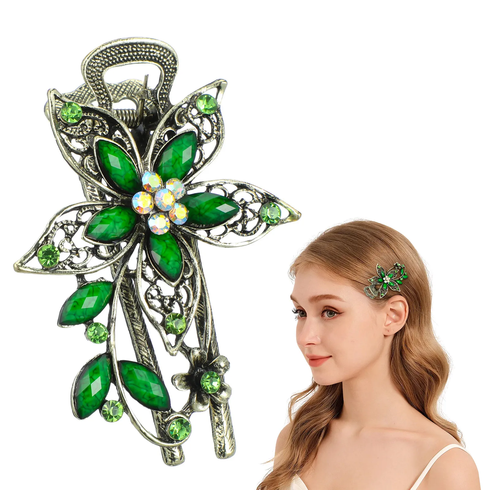 presilhas-de-cabelo-vintage-femininas-com-flor-verde-e-cristal-acessorios-elegantes-de-barrete-floral-para-festas-casamentos-formaturas-e-piqueniques-de-verao