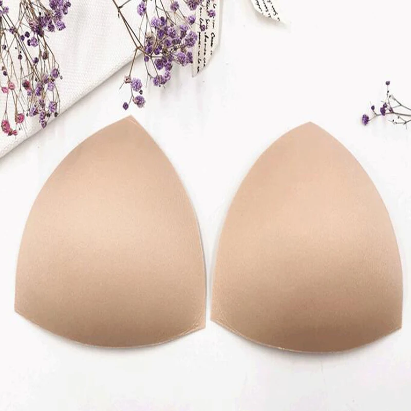 10pairs Large Size Triangle Skin White Black Sponge Chest Pad Bra DIY Wedding Dress Swimsuit Dress Yoga Suit Insert Chest Pad