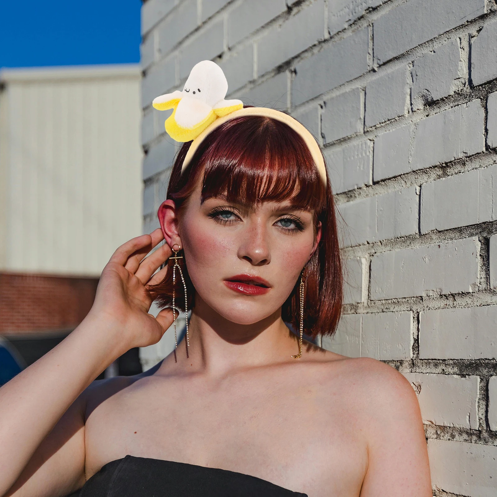 

4 Pcs Banana Headband Cartoon Hair Funny Hoop Hairpin Headpiece Plastic Cute Face Wash Girl