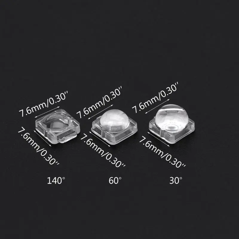 100PCS High quality Lens for 5050 LED WS2812 APA102 WS2811 SK6812 30 60 140 Degree Lens Dropship