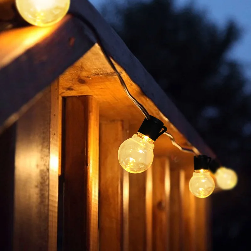 Lampadina a globo solare luci a stringa collegabili all'aperto san valentino vacanze di natale spina ue usa ghirlanda fata luci decorazione caffè