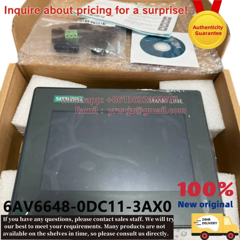 6AV6648‑0DC11‑3AX0 Brand New Original Siemens KTP1000 Basic Color DP 10-inch HMI Touch Panel