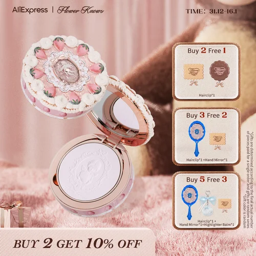 Flower Knows Fresa Cupido Colección Polvo Prensado 9,5g