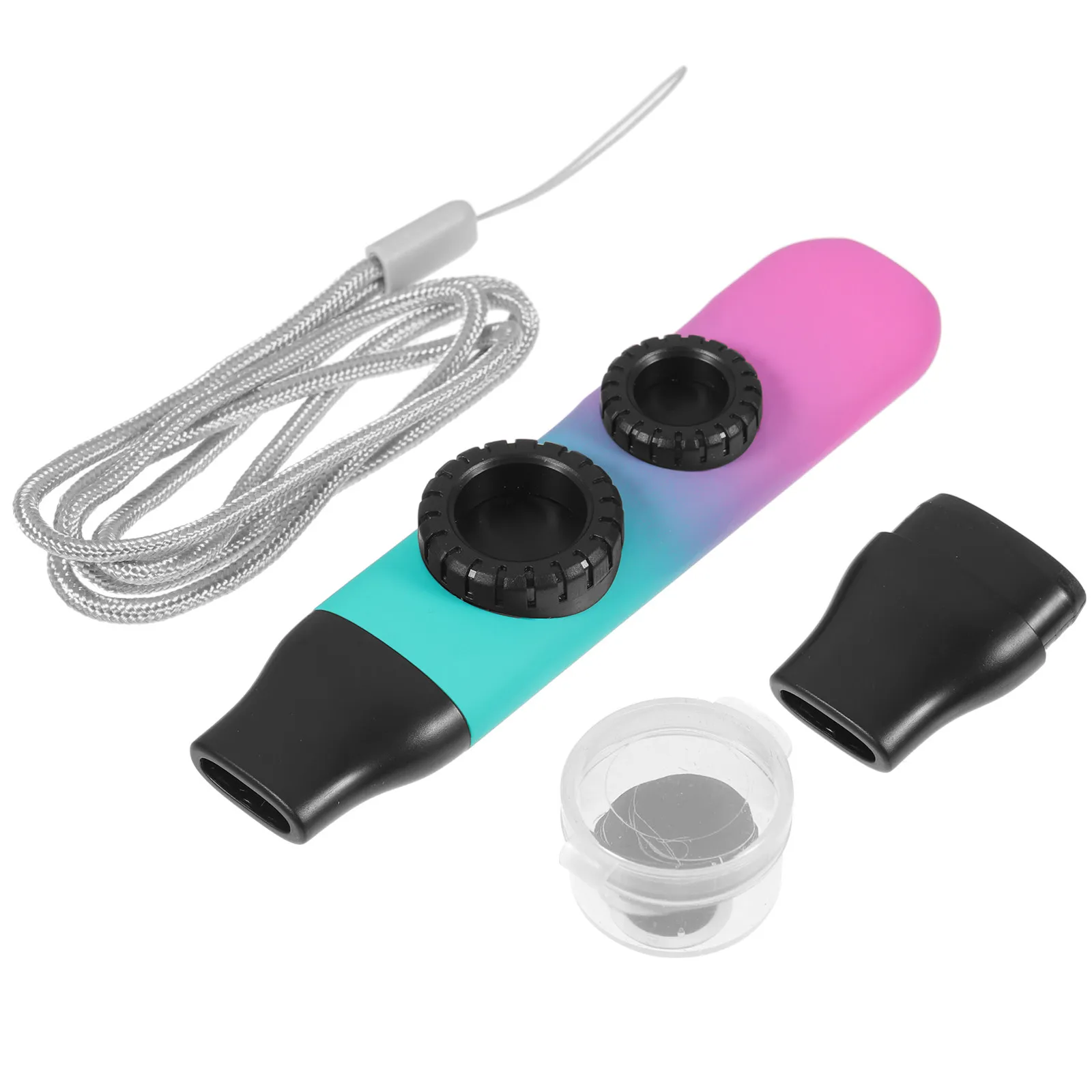 1Set Dual Hole Kazoo Portable Adjustable Tone Kazoo for Kids Musical Instrument Guitar Ukulele Partner with Replacable Flute view 3