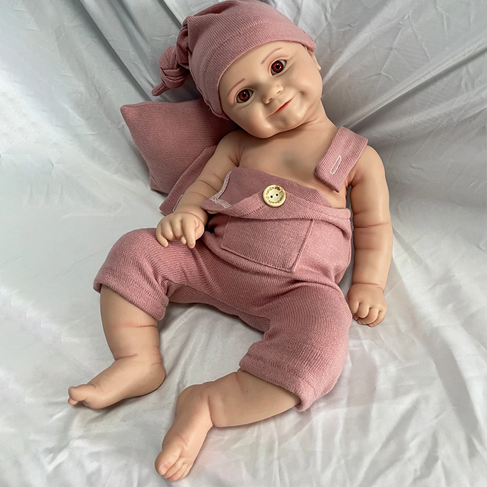 Chubby 3.9kg 50cm 100% Whole Silicone Reborn Baby Girl Like Real Baby Soild Thick Thighs Washable Handmade Newborn Doll Gift