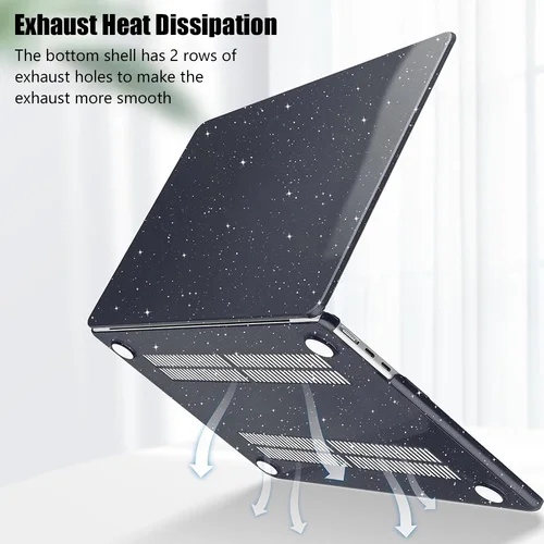Imagen 2 del producto Fundas para portátiles con purpurina para MacBook Air 15,3 13,6 13,3 Pro 13,3 A2941 A3241 A2681 A3113 A3240 A1932 A2179 A2337 A1706 A2338 Funda