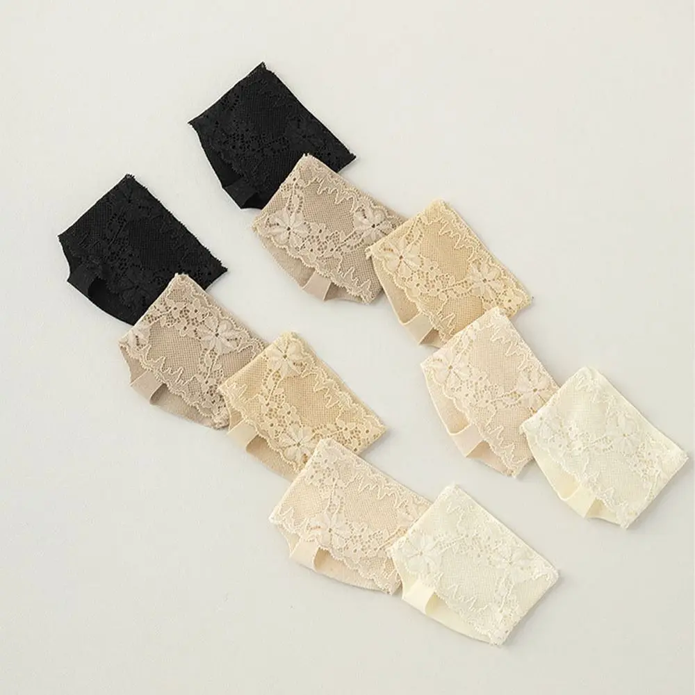 

Fashion Lace Forefoot Socks Mesh Solid Color Half Palm Socks Short Cotton Women Sock Slippers School