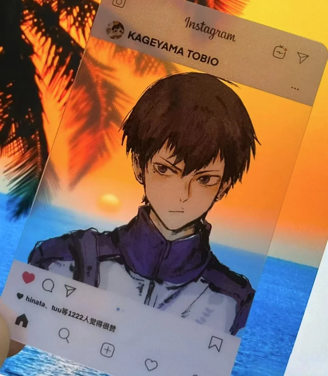 Anime Haikyuu!! Tobio Kageyama Cosplay Decorate Photo Card Acrylic Butamine Creativity Photograph Birthday Graduation Xmas Gift