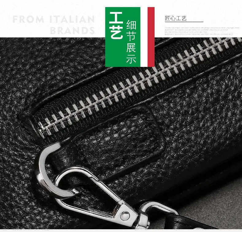 Desigenr-Pochette en cuir de vachette pour homme, couche supérieure, pochette d\'affaires décontractée, sac enveloppe avec sangle, cuir véritable,