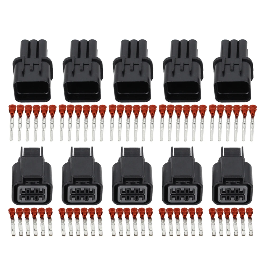6 Pin  Male Automotive Waterproof Plastic Electronic Housing Connector Plug DJ70610Y-2.2-11/21