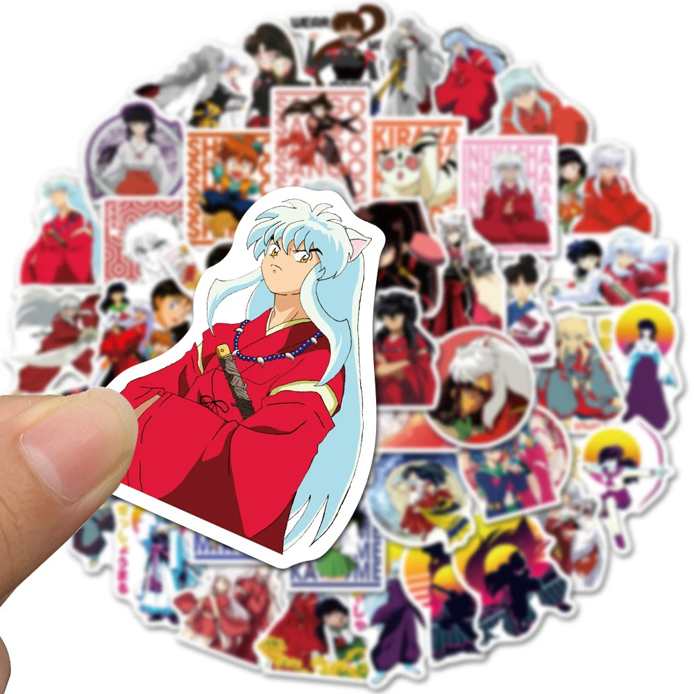 10/30/50/100pcs Cool Sesshoumaru Inuyasha Anime Stickers Kikyo Higurashi Kagome Sticker Laptop Skateboard Luggage Notebook Decal