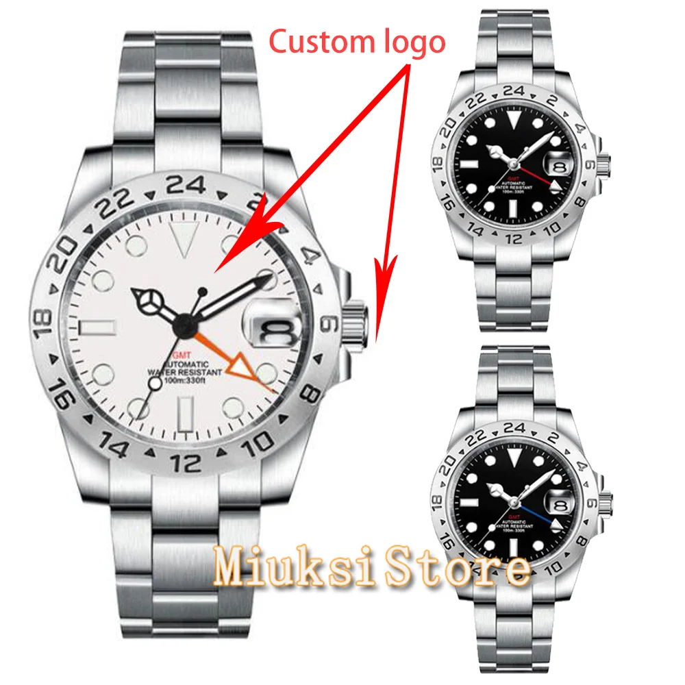 39mm Men Luxury NH34 Watch Mechanical Automatic Wristwatch 10Bars Blue Luminous NH34 Date Sapphire Watches reloj hombre