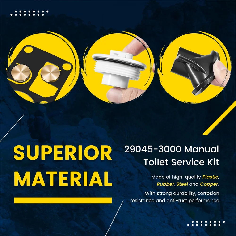 Ersetzen Sie das manuelle Toiletten-Service-Kit für Jabsco 2016-2018 für Toiletten der Serien 2014-2 & 2010-2 (2014-2019) oder (2014-2019) – Detail 13