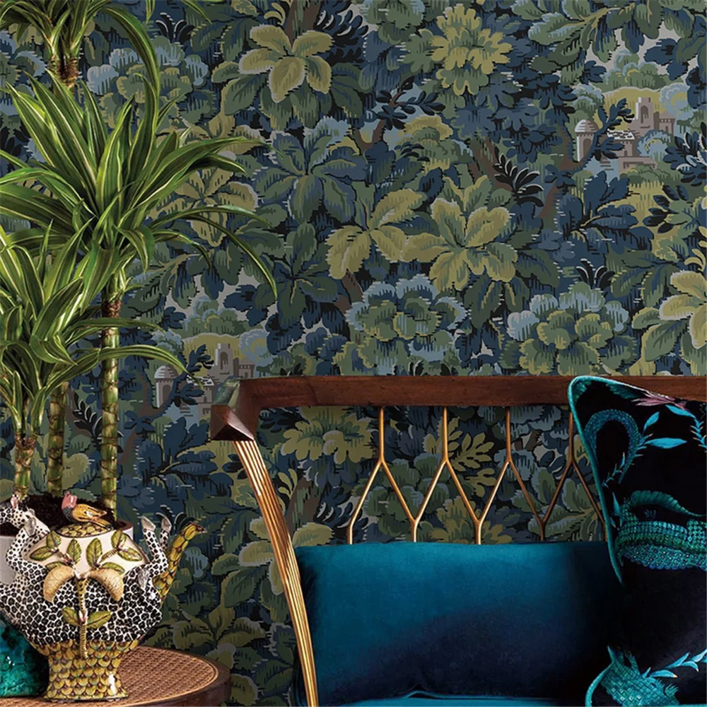 custom colorful flowers Wallpaper bedroom dining room study background countryside wall wallpaper home decoration wall Stickers