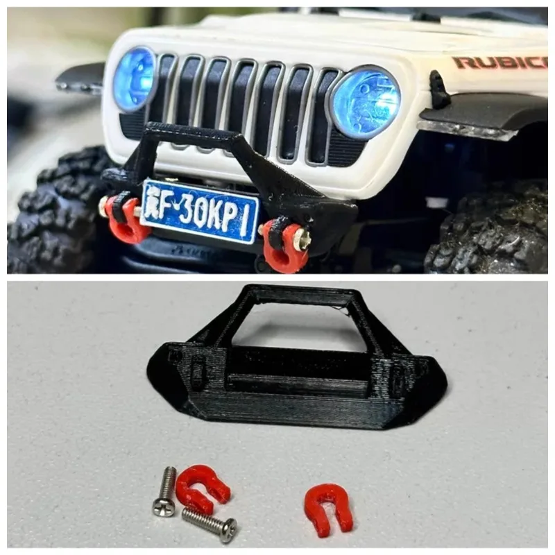 for AXIAL 1/30 SCX30 Jeep RC Crawler 3D Printed Interior Trim Bumper W/ Tow Hook & Spare Tire Cover Upgrade Accessories