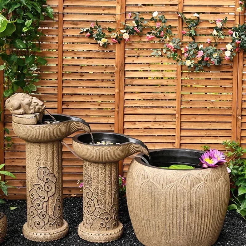 TAO Waterscape Landscape Floor Yard Outdoor Balcony Fish Pond Landscape Courtyard Garden Layout