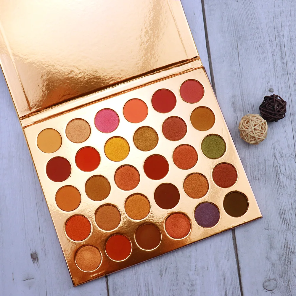 Paleta de sombras de ojos de 30 colores, cosmética, juego de maquillaje, sombra de ojos desnuda, paleta de sombra de ojos dorada de moda