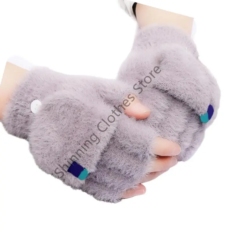 قفازات شتوية سميكة M68A نصف إصبع لكتابة ملابس الطقس البارد