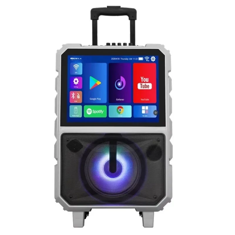 40W High Power Karaoke Machine 15 Inch HD Touch Screen 8 Inch Subwoofer Outdoor Portable Audio Player view 2