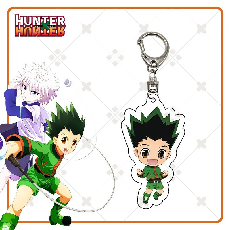 Hunter x Hunter GON FREECSS Cartoon Keychains Killua Zoldyck Pendants Kurapika Keyrings Hisoka Bag Accessories