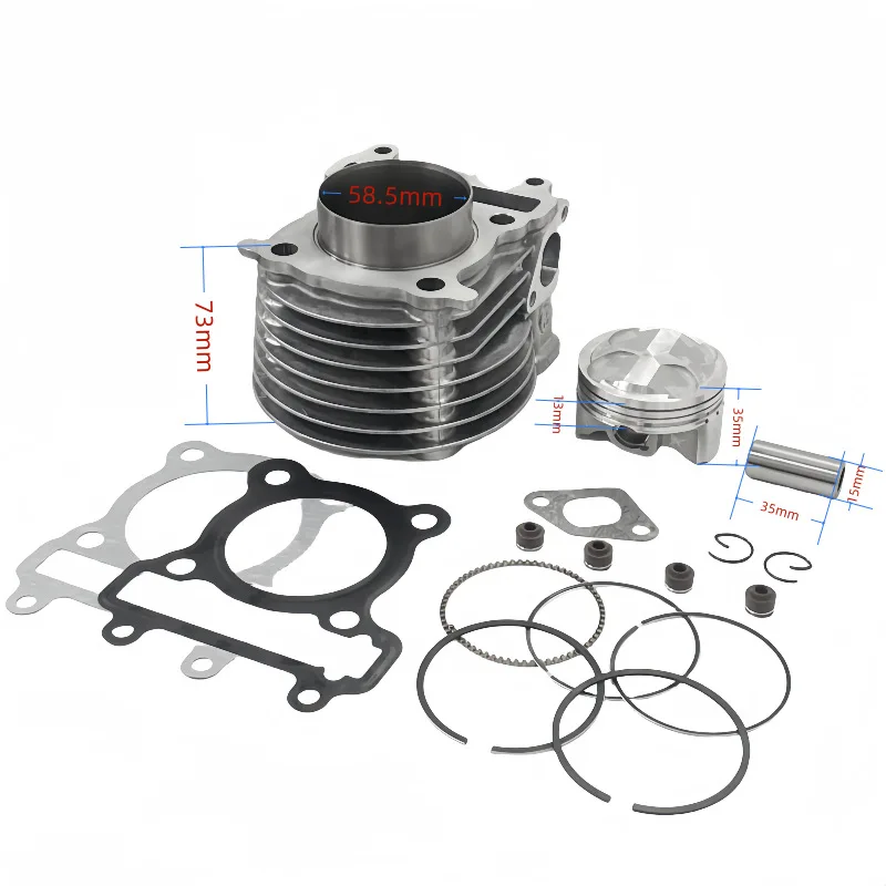Motorcycle 58.5mm Cylinder Kit 155CC Bore Motor for Yamaha BWS125 ZUMA BWS 125 YW125 To BWS150 CYGNUS-X /-SR /-FI 4V Motoblock