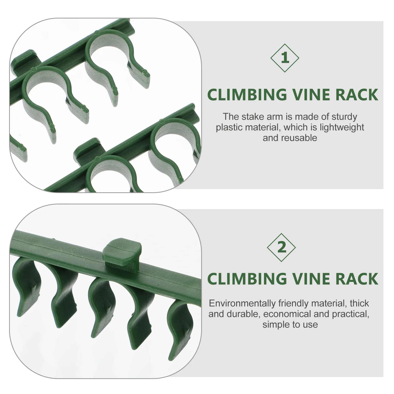 50 pçs capaz estaca braços planta suporte conectores acessórios de jardinagem plástico ajustável rack tomate escalada videira