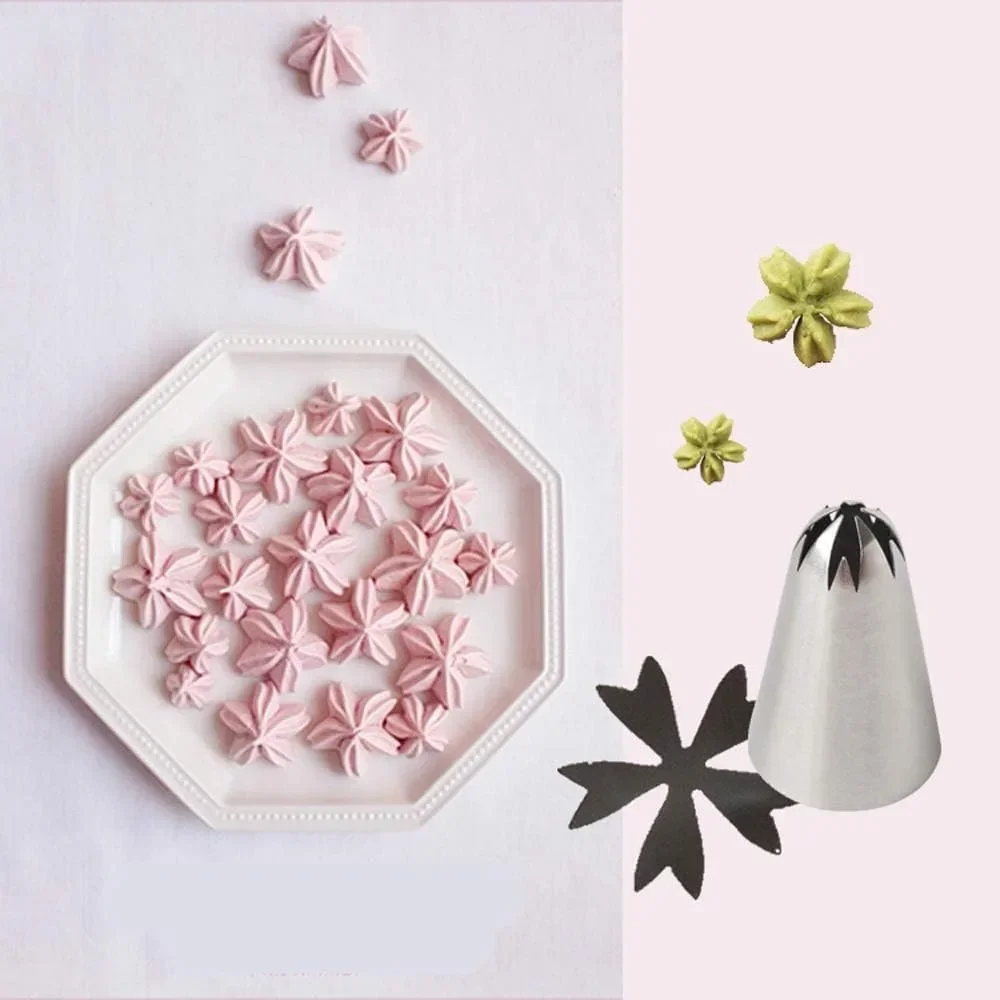 Baking Mold Tips: Rose Petal, Cherry Blossom Designs for Pastry Icing Piping