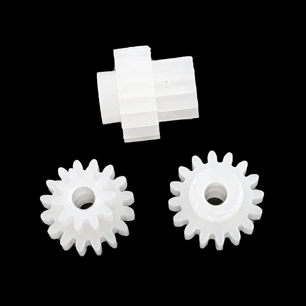 16102B 0.5M Dual Gear 16T+10T 2.15mm Hole Hard POM/ Soft PE Plastic Duplicate Gear DIY MODEL Toy Accessories