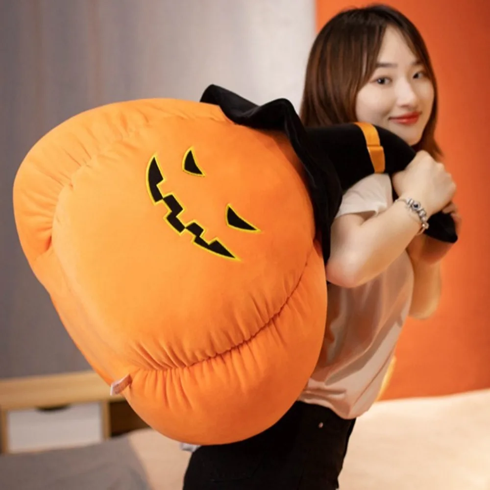 Indossare cappello zucca bambola demone cotone PP farcito peluche di Halloween morbido divertente zucca di Halloween cuscino di tiro decorazione della casa