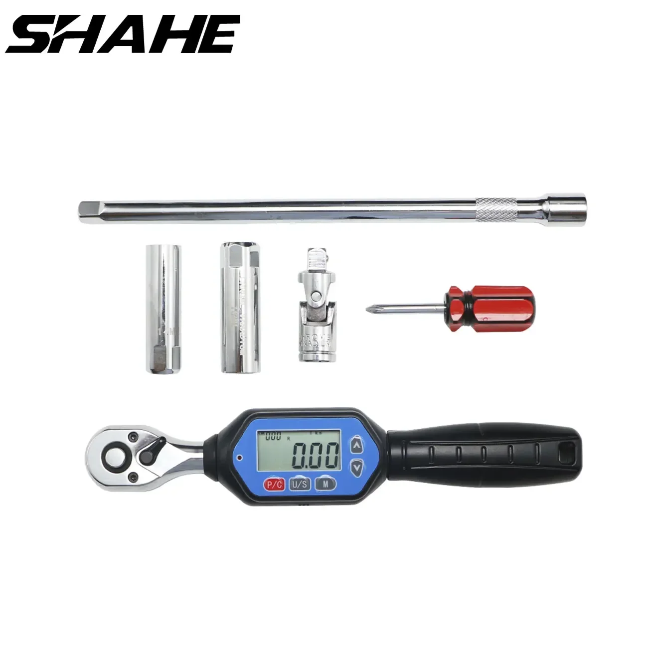 

Shahe Digital Torque Wrench Set Precise Ratchet Wrench Repair Spanner Key Bicycle Maintenance Tool