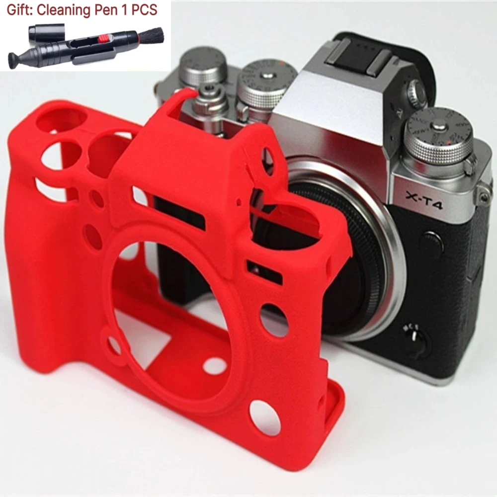 Protective cover, For Fujifilm X-T4 Silicone cover xt4 Soft Rubber case Micro single Camera Bag +1 PCS Free Cleaning Pen