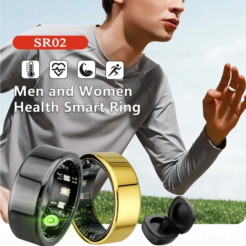 

New Smart Ring Health Tracker Heart Rate Blood Oxygen Body Temperature Waterproof Suitable New Ring for Men Women IOS Android