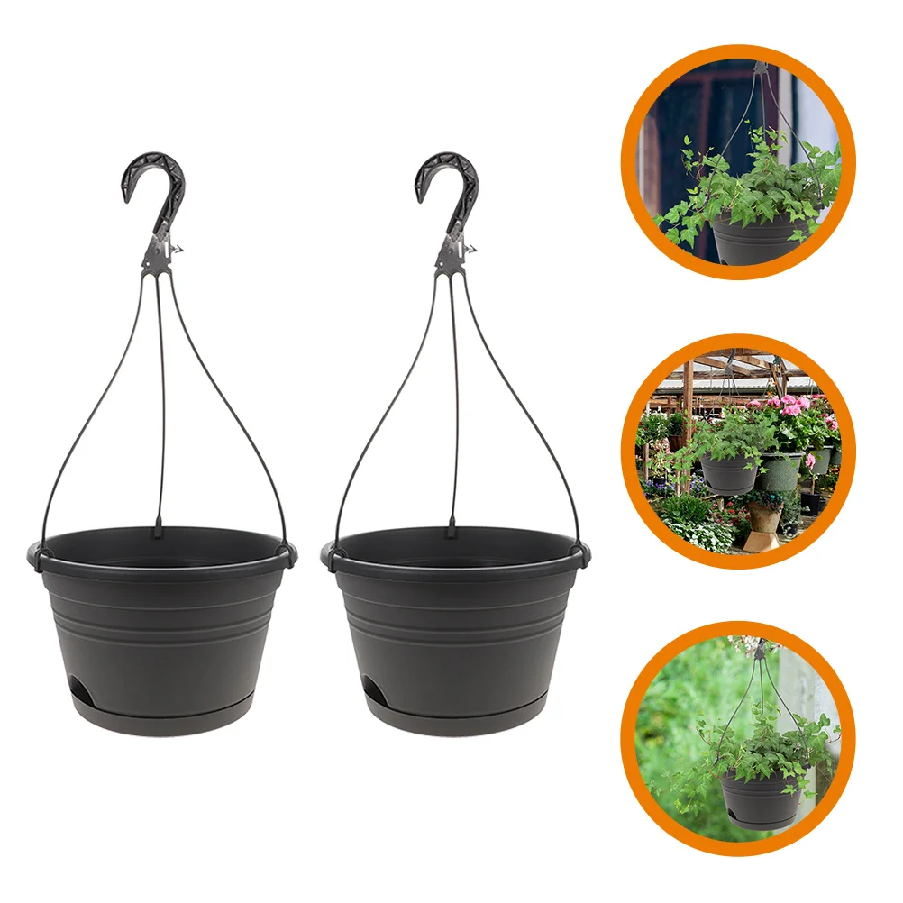 2 Pcs Flowerpot Wall Planter Succulent Hanging Bracket 25x25cm Planters Indoor Balcony