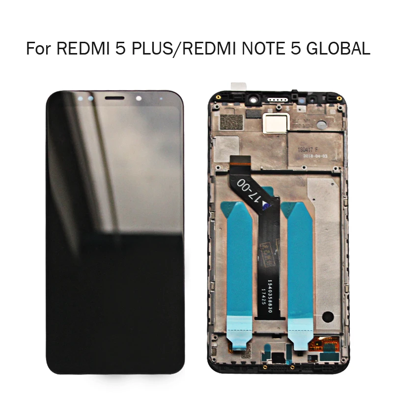 For Xiaomi Redmi 5 Plus LCD Display Digitizer + Frame 100% Original Touch LCD Screen for Redmi Note 5 Global Replacement