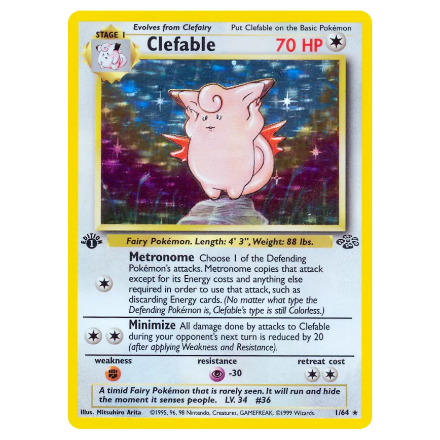 PKM Jungle (JU) Foil Game Cards Snorlax Jolteon Flareon Pidgeot Scyther Clefable  Vaporeon Wigglytuff Pinsir Nidoqueen Mr. Mime