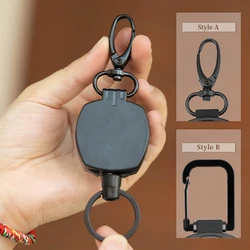 Retractable Keychain Badge Holder Extendable Keyring Ring Reel Key for Office Door ID Entrance Card Multi-tools Bottle Opener