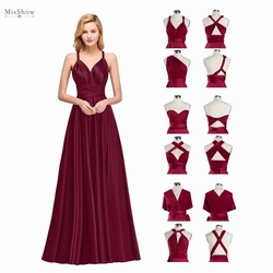 2024 Infinity Dress Plus Size Bridesmaid Dresses Women Convertible Sexy Backless Multiway Milk Silk Wedding Evening Party Gowns