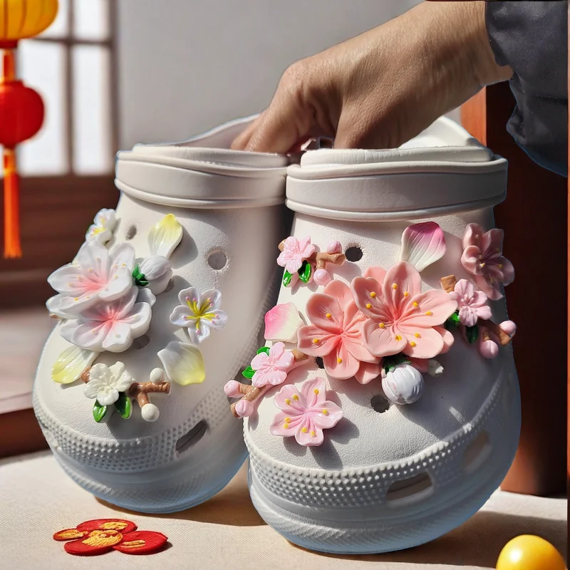 

Hot sales Fashion shoe Charm for Creative Branches and Flowers Clogs Shoe Buckle Cute shoe Accessories Decoration for Girls Gift