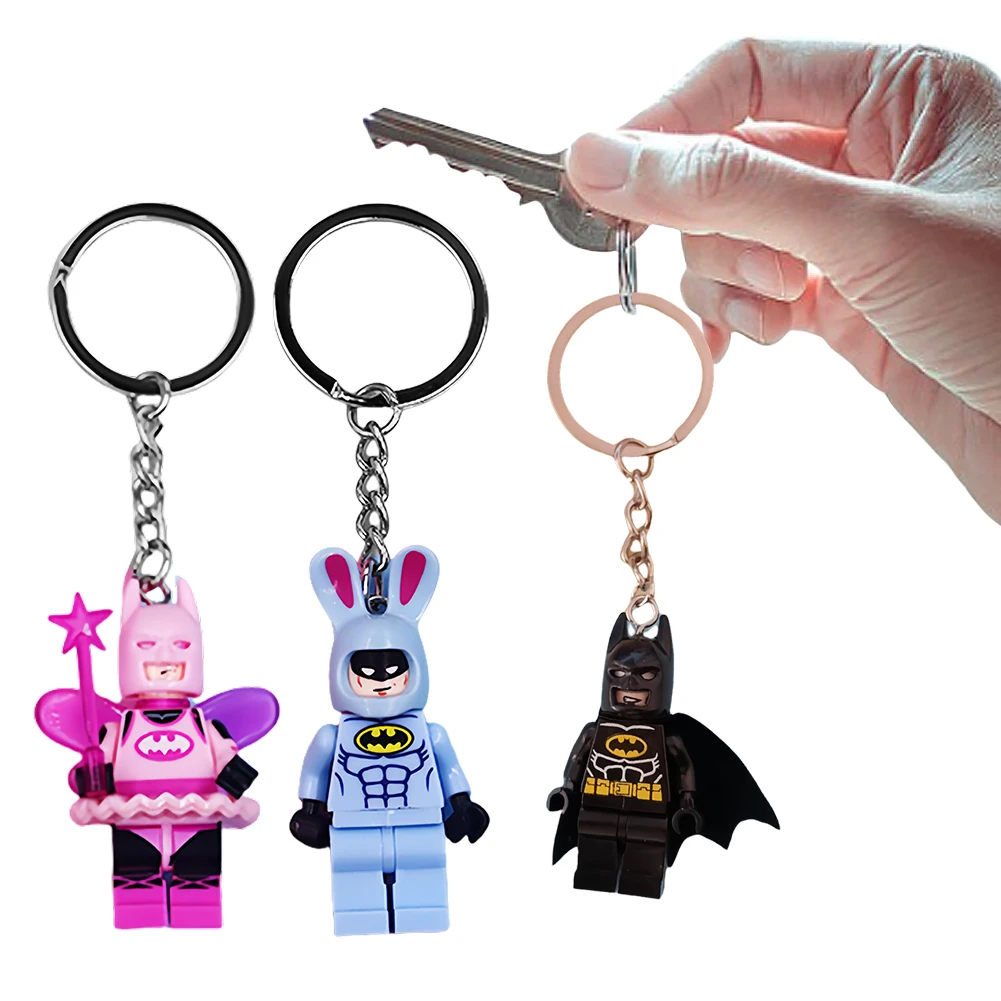 3D Model Building Block Keychain Animation Movie Children's Cartoon Building Blocks Assembled Toys Keychain Pendant Gift ﻿