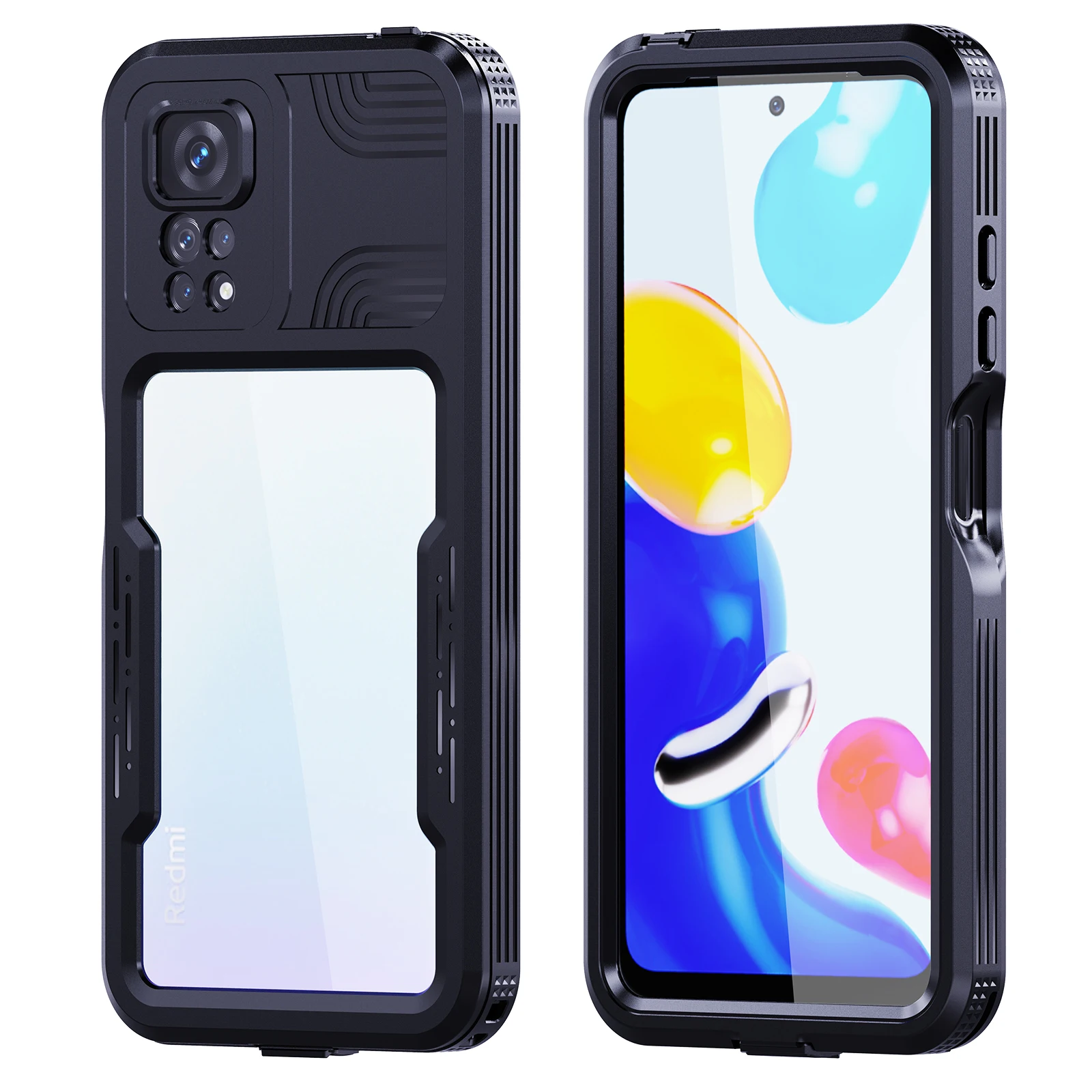 Shockproof Phone Case for Beach Surfing, Swimming Phone Case, IP68, 360 Full Waterproof, IP68, Redmi Note11s, 11Pro