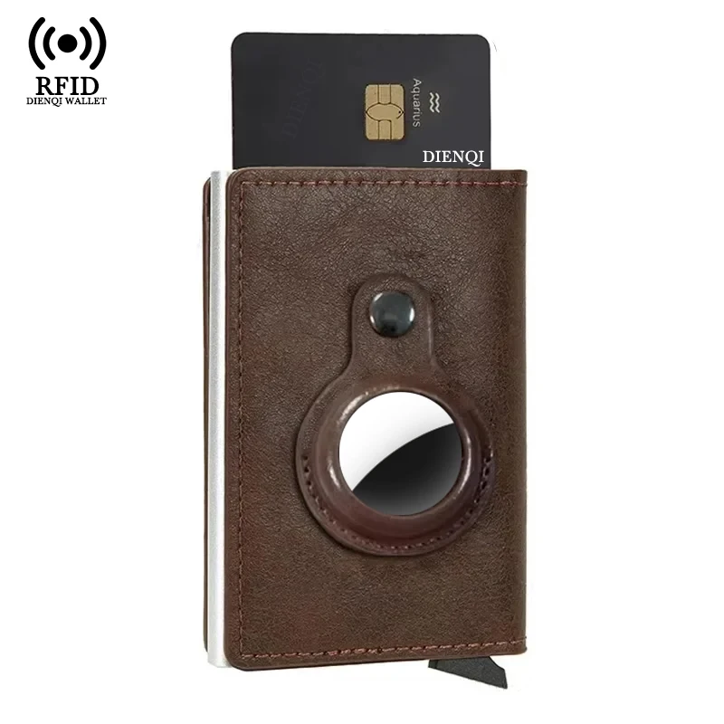 

Минималистичные деловые кошельки с RFID-защитой, роскошные кошельки-зажимы для денег, маленькие алюминиевые картхолдеры для банковских и кредитных карт, кошельки для AirTag, женские кошельки