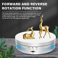 USB-Powered Rotating Turntable with 3 Speed Modes 360° Motorized Display Stand for Product Photography Jewelry&Video Shooting