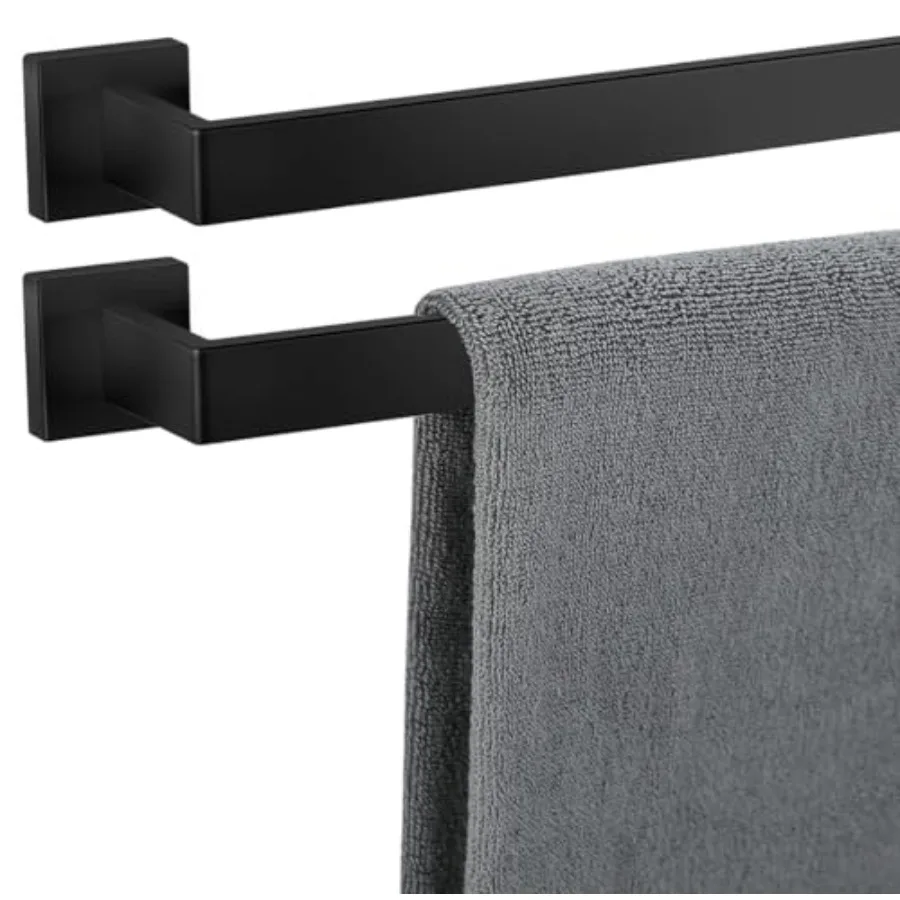 

Towel Bar 2 Pack for Bathroom Towel Holder////// Stainless Steel SUS304 Rustproof Towel Rack Modern Square Towel Rod for Bathro