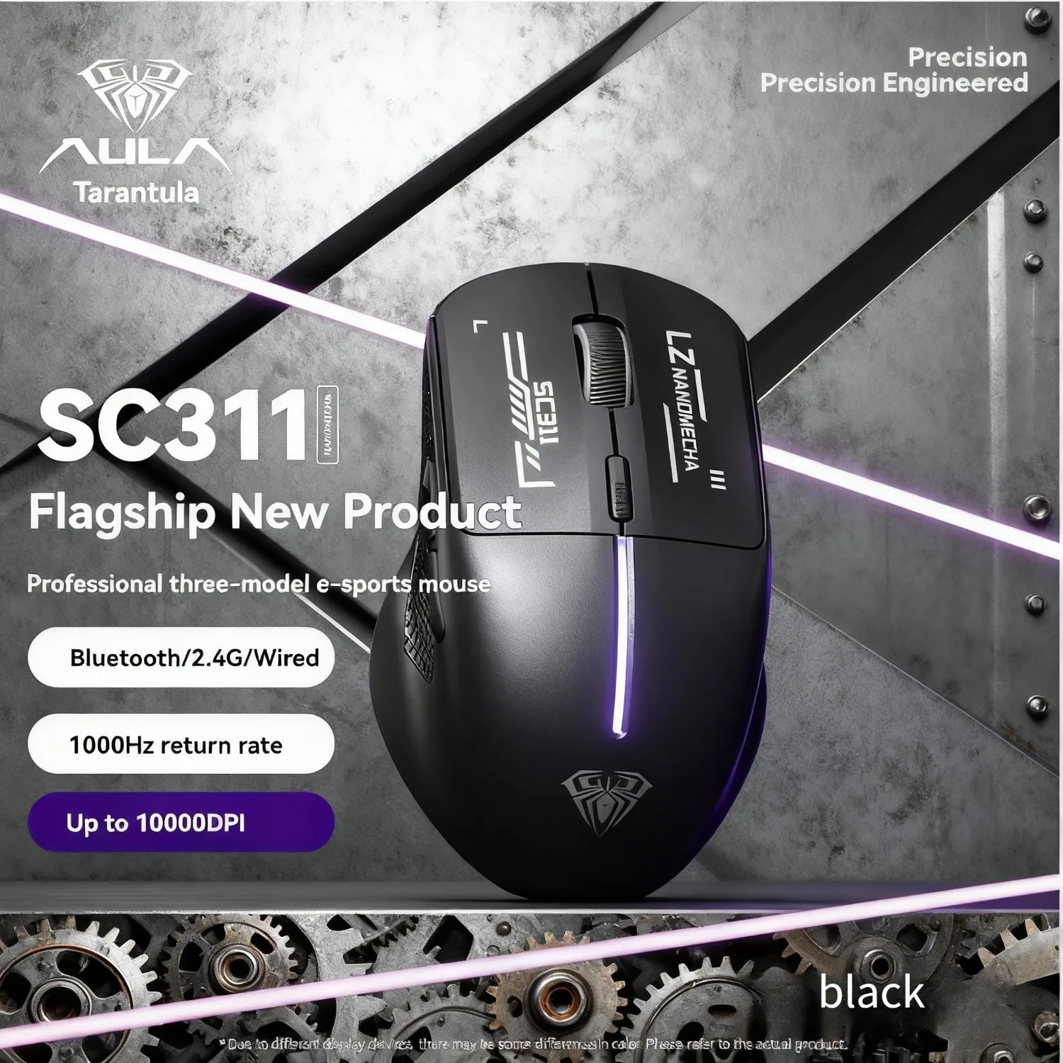 

Aula SC311 Mouse Wireless 3-Mode 2.4G Mouse Lightweight Design 1khz 10000DPI Desktop Gaming/Offce Mouse esports game gift