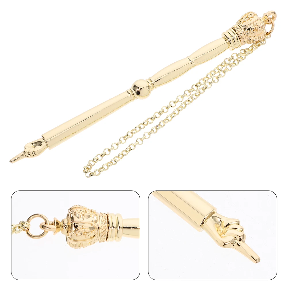 

1pc Metal Torah Bible Reading Tool Jewish Scroll Pointer Mitzvah Present Vintage Silver Pendant Chain Portable Scripture Pointer